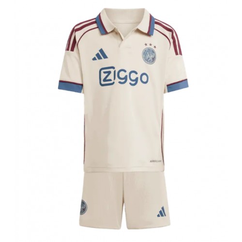 Stroje piłkarskie Ajax Koszulka Trzeciej dla dzieci 2025-26 Krótki Rękaw (+ szorty)